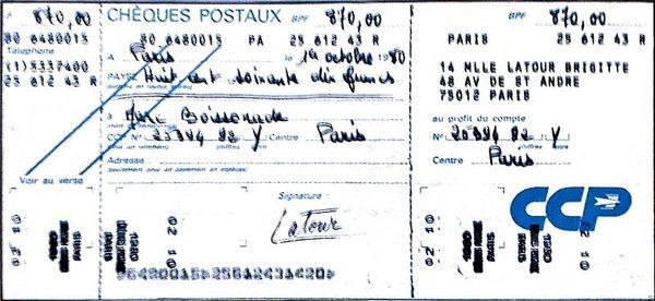 Chèque postal