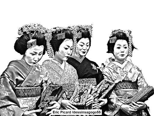 Une geisha est l'artiste