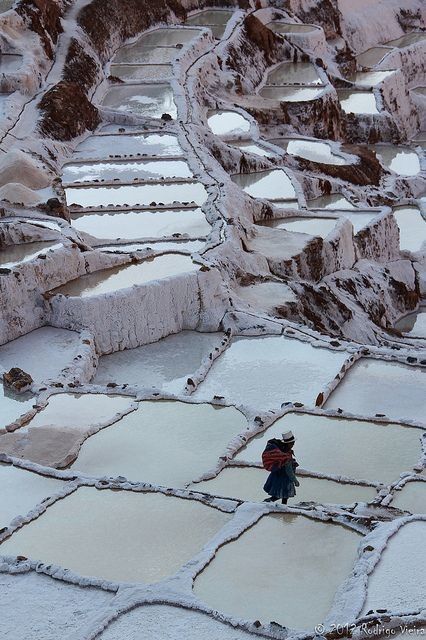 Piscine d'évaporation de sel au Pérou
