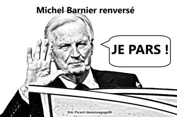 Michel Barnier renversé