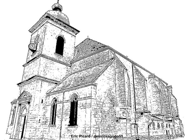 Église Saint-Étienne de Saint-Mihiel : dessinsagogo55