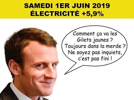 Hausse électricité juin 2019