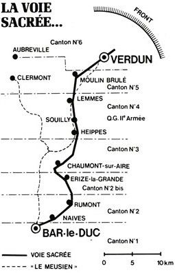 Verdun : Réseau routier