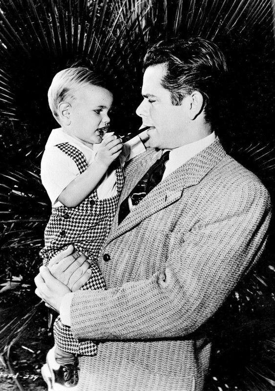 Glenn Ford with his son Peter, c. 1946