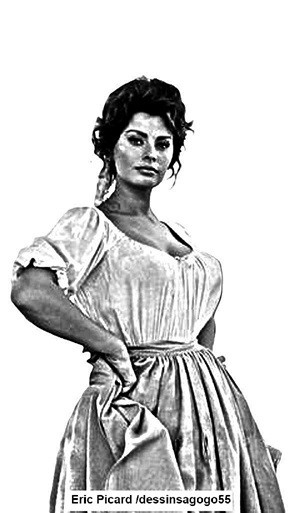 Sophia Loren : C'est sur le tournage, en 1952
