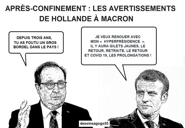 Après-confinement : les avertissements de Hollande à Macron