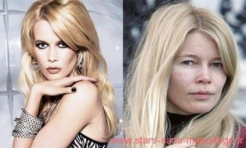 Claudia Schiffer avec ou sans maquillage . . .