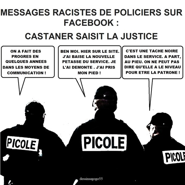 Messages racistes de policiers sur Facebook