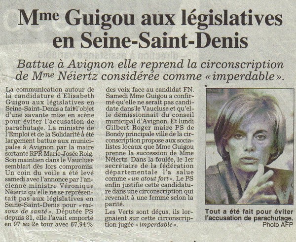 Guigou aux législative en Seine-Saint-Denis