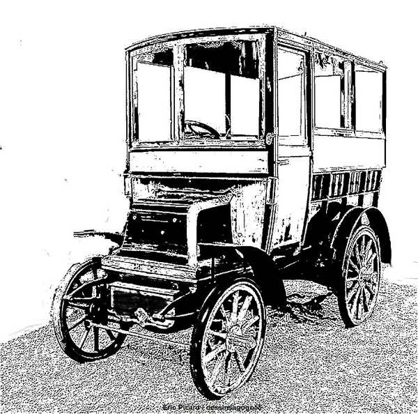 Daimler Bus 1899 : dessinsagogo55