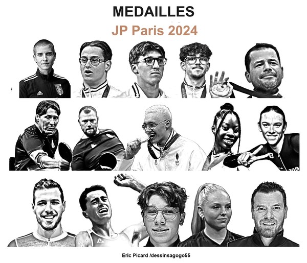 Médalles françaises JP Paris 2024 en image page 1