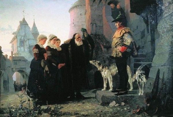 Vassili Polenov : Le droit du Seigneur (1874)